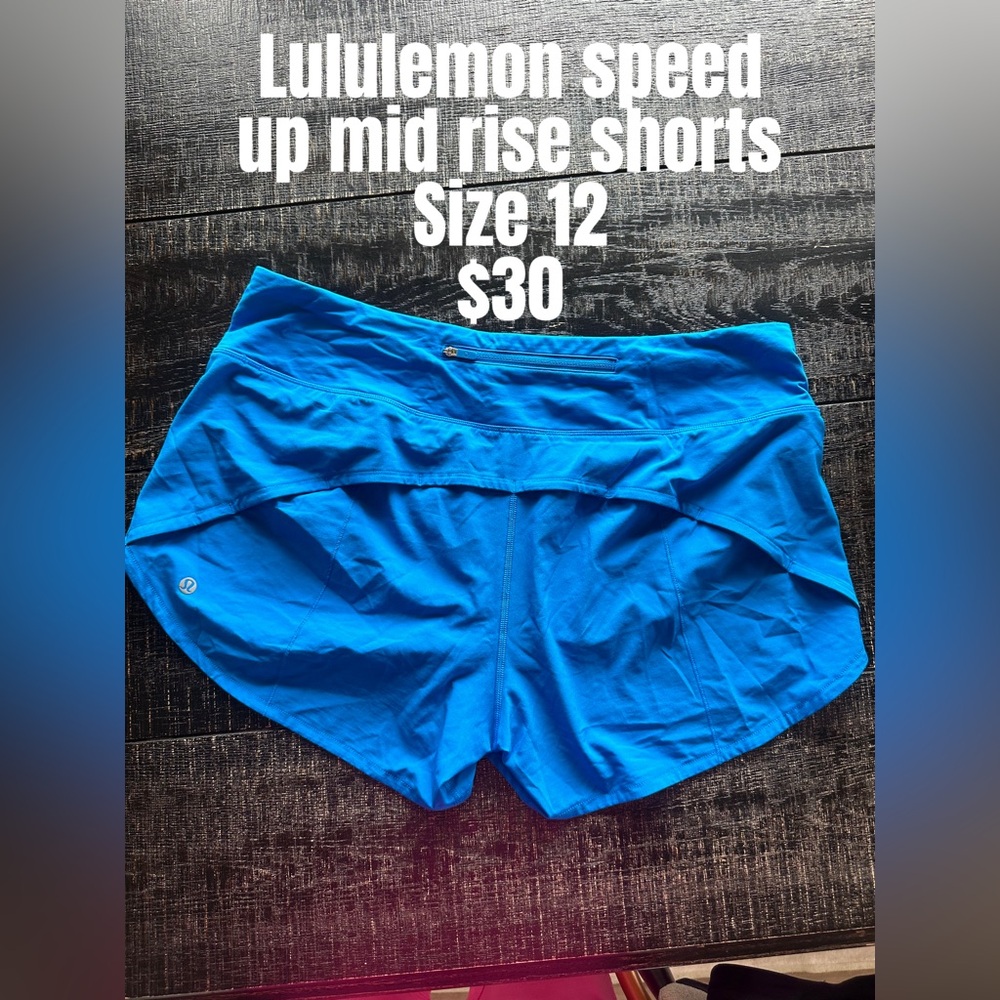Lululemon speed up mid rise shorts in 4 inch